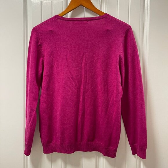 Vintage Wool Blend Button Cardigan Magenta - Picture 6 of 10